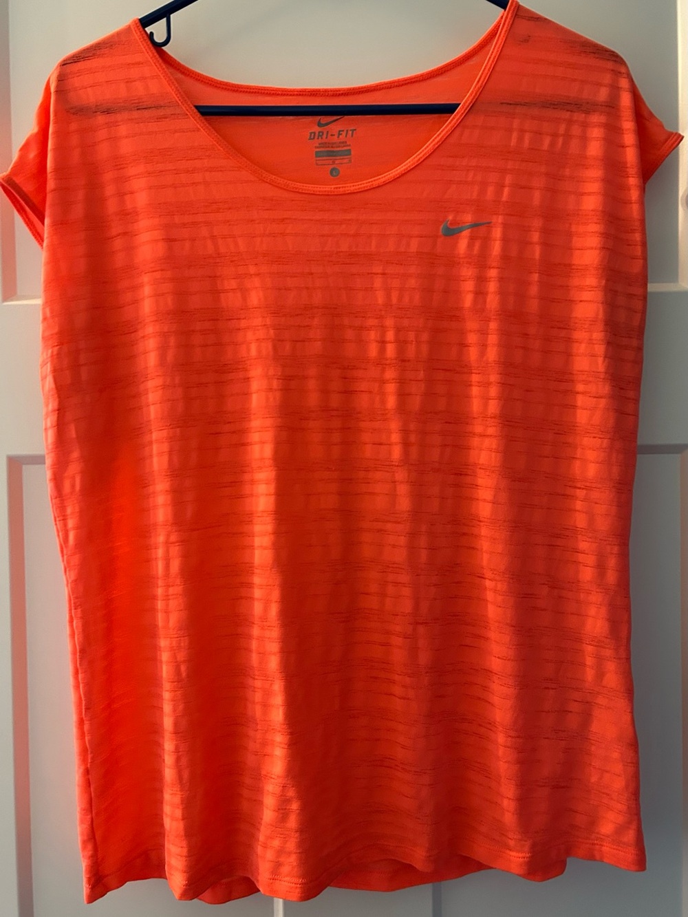 Nike Women's Neon Orange Short Sleeve Dri-FIT Tee